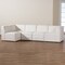 Baxton Studio Maya Modern White Boucle Fabric 5-Piece Modular Sectional Sofa 228-12968-12967-12967-ZORO - alternate 8